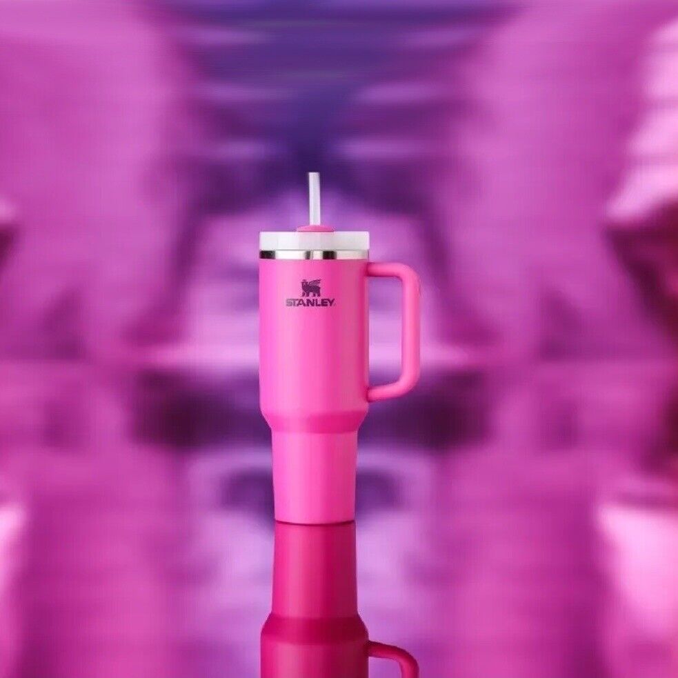 Stanley HOT PINK FUSCHIA Quencher H2.0 FlowState Tumbler - 40 fl. oz LIMITED Ed