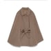 LILY BROWN 2-way Cape Coat Brown