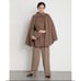 LILY BROWN 2-way Cape Coat Brown