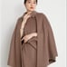 LILY BROWN 2-way Cape Coat Brown
