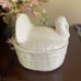 White Ceramic Turkey Shaped Lidded Stuffing Oval Bowl Lillian Vernon 1980s Vint