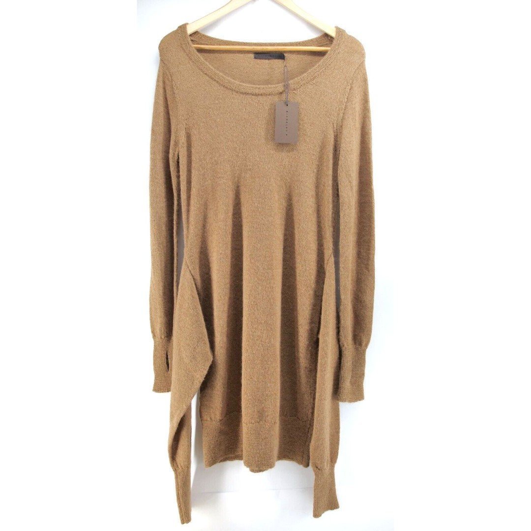 Nicholas K Sweater Dress Frea Dress Camel 100% Alpaca XS NWT