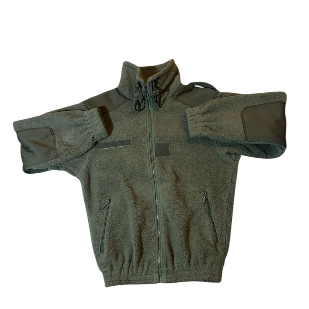 French Military Fleece Jacket Polar Fleece Size Medium Color Green