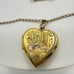 HF Barrows vintage 1940s yellow gold filled heart locket pendant charm necklace