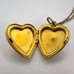 HF Barrows vintage 1940s yellow gold filled heart locket pendant charm necklace
