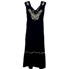 Johnny Was Maxi Dress - Size Small - Black with White Detail