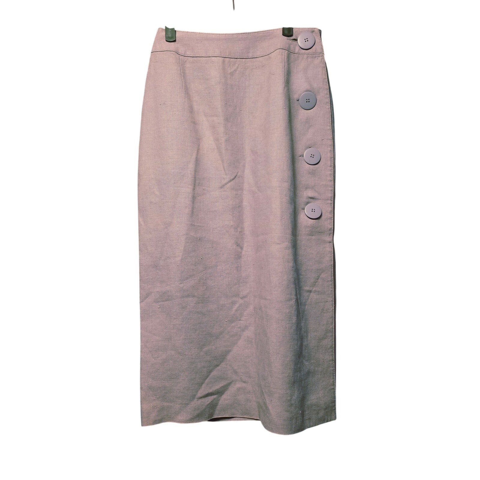 Gene Ewing BIS linen button midi skirt