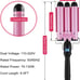 3 Barrel Curling Iron Wand Hair Crimper with Dual Voltage, 1 Inch Hair Waver