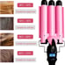 3 Barrel Curling Iron Wand Hair Crimper with Dual Voltage, 1 Inch Hair Waver