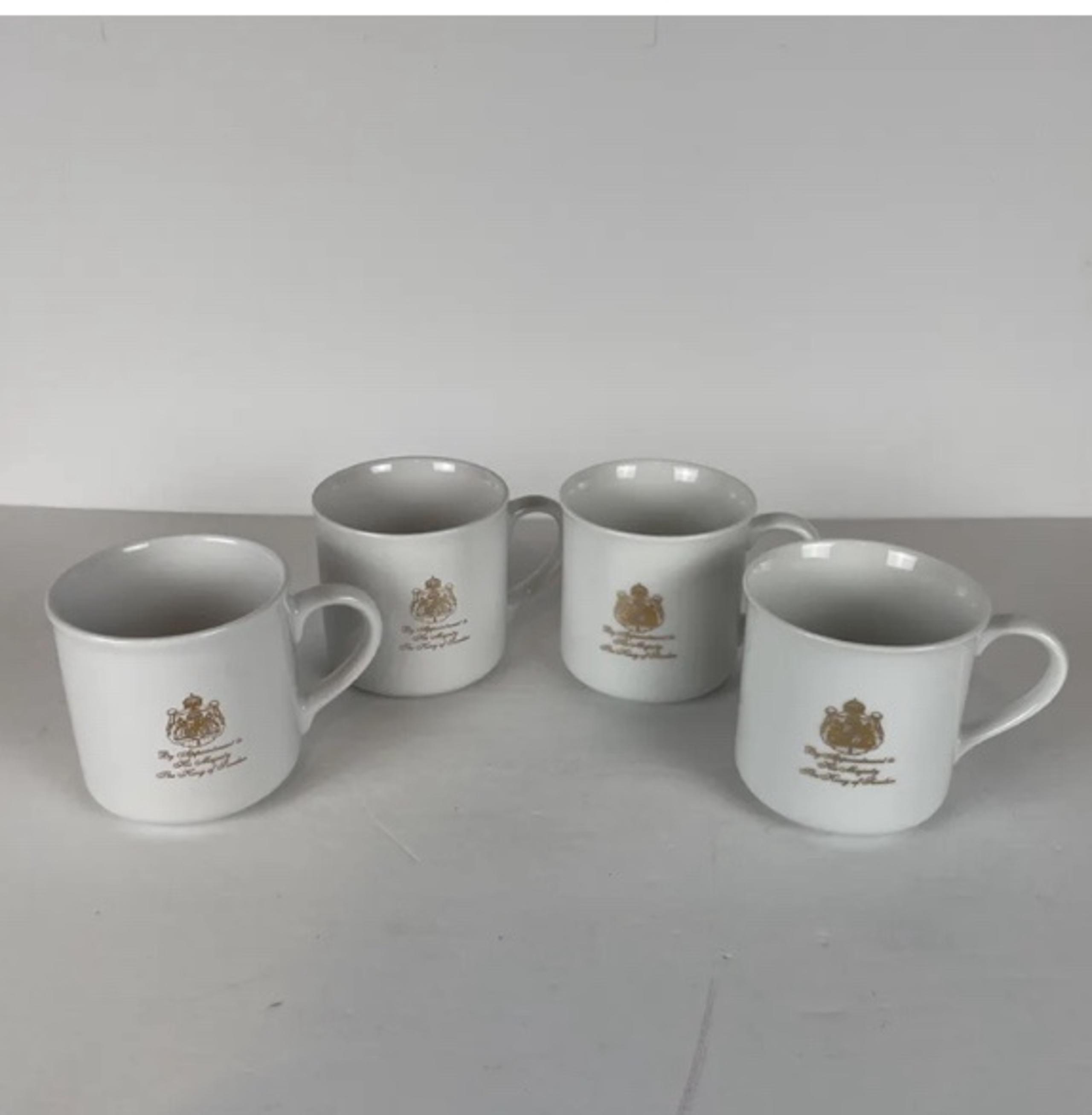Gevalia Kaffe Coffee Tea Mugs By Appointment The King Of Sweden Set of 4