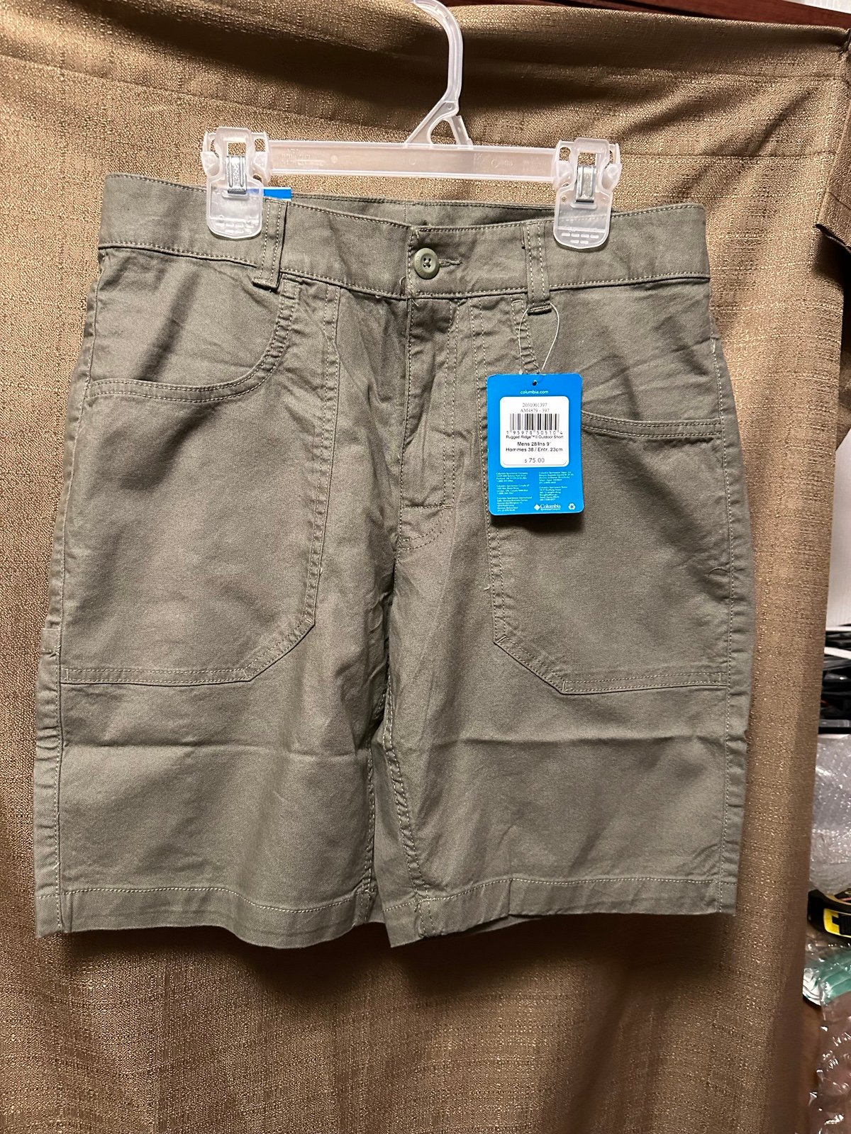 NWT Columbia Mens Rugged Ridge II Outdoor Short Size 28 Inseam 9” Green