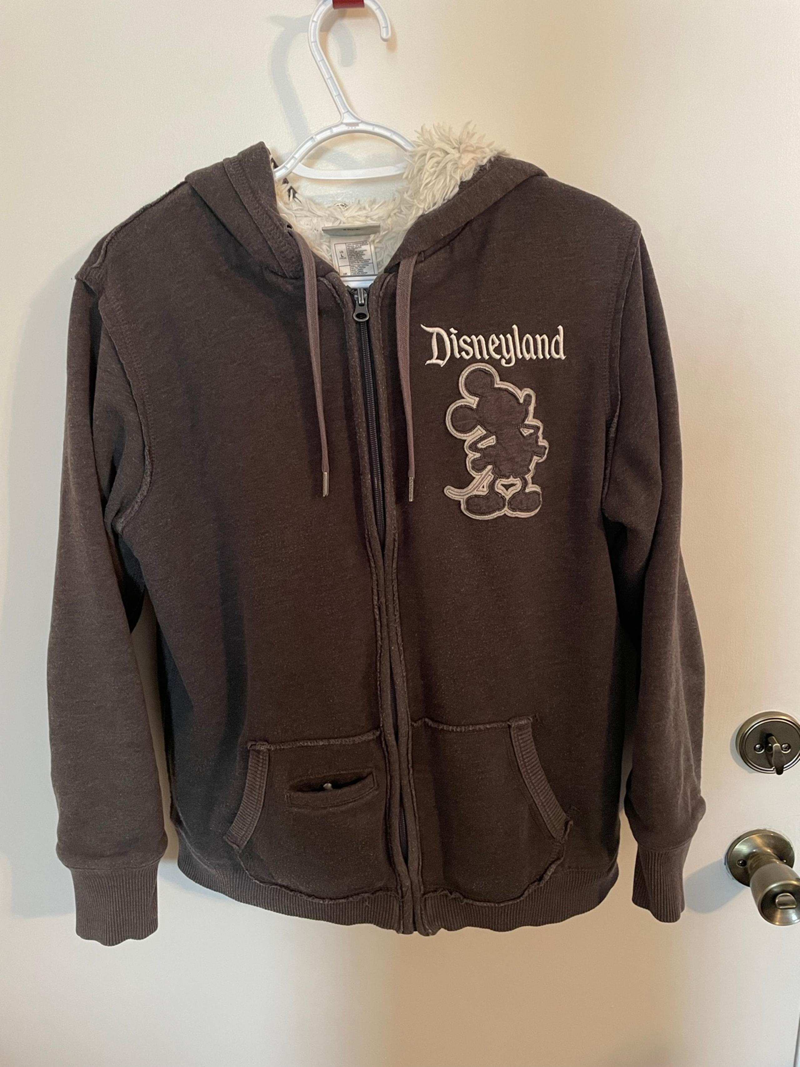Disney Parks 55th Anniversary Sherpa Lined Hoodie Womens Large S0050.06 Flawed
