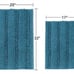 Set of 2 Bathroom Rugs Slip-Resistant Extra Absorbent Washable Bath Mat, Turquoi