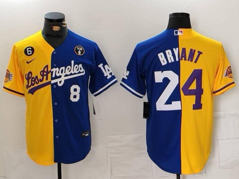 Kobe Bryant Los Angeles Lakers/Dodgers custom made baseball jersey stitched