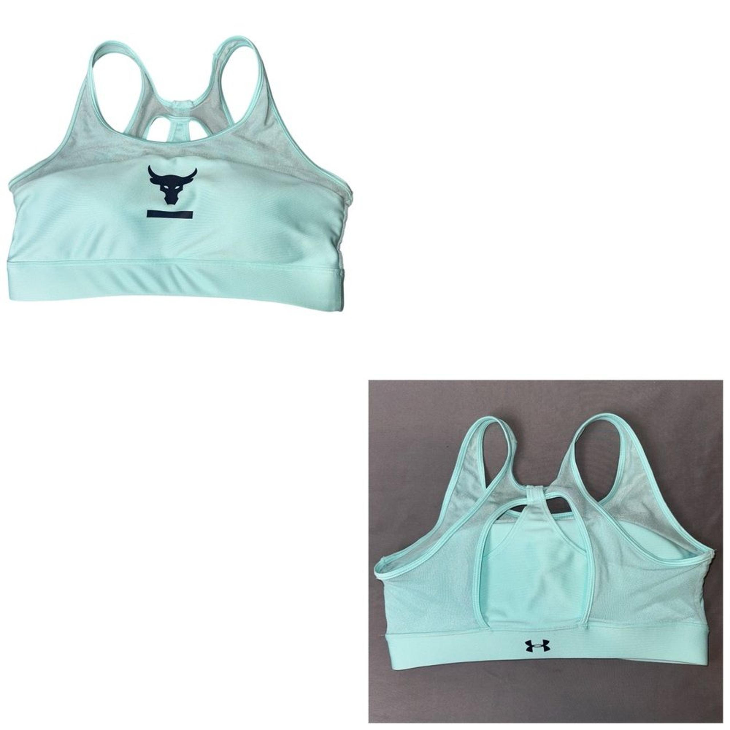 Under Armour Bra Womens XS Aqua Blue Project Rock Sportlette Removeable Padded