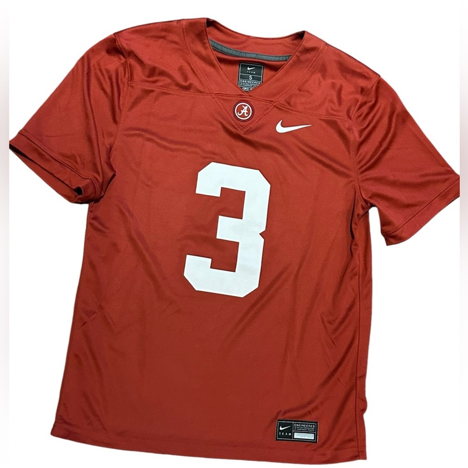 Nike University of Alabama Adult Small Red Jersey #3 Burton