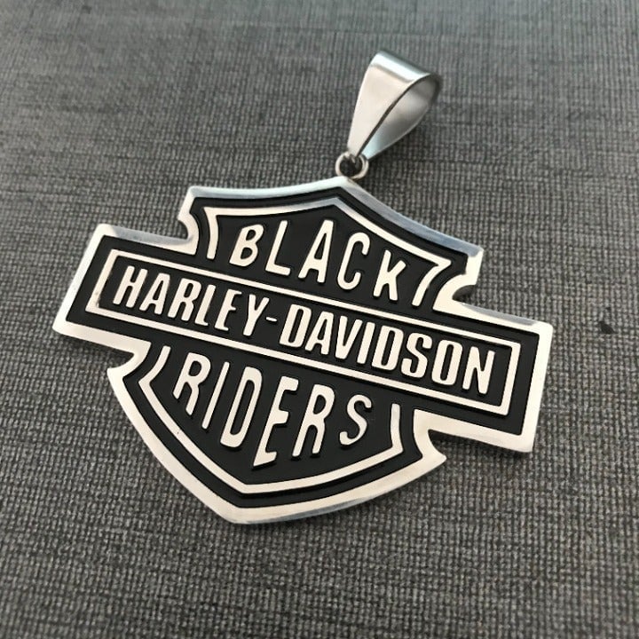 Harley Black Rider, HD Pendant, Gift for Him, Gift for Husband, Gift for Son
