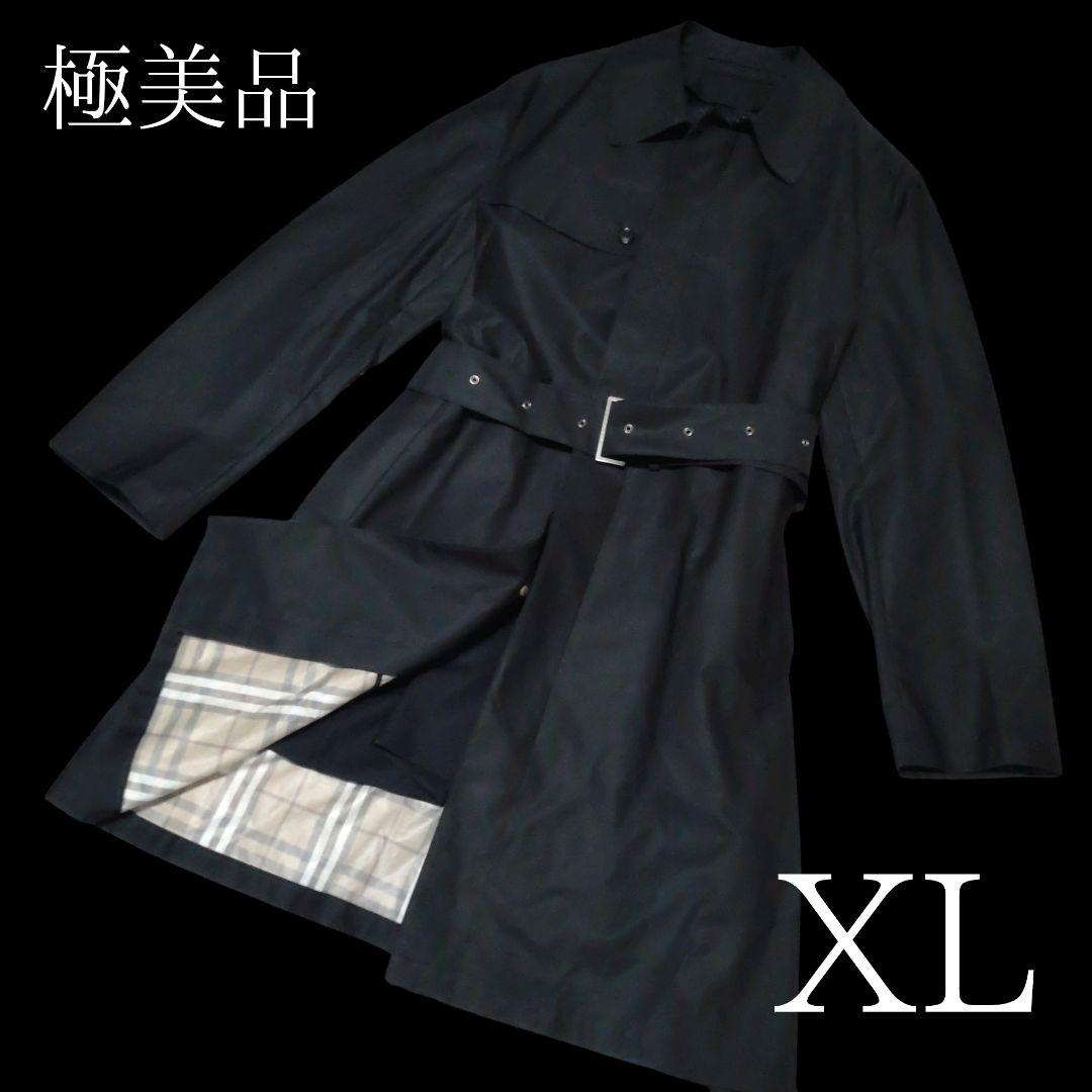 ✨Excellent Condition【BURBERRY】Men's/Lined/Trench Coat/Large/XL/Black