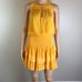 Ramy Brook Smocked Marigold Yellow Mini Dress S NWOT