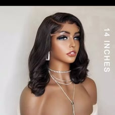Human hair lace frontal wig 250% density 14 inch lace front wig 4x4 lace wig