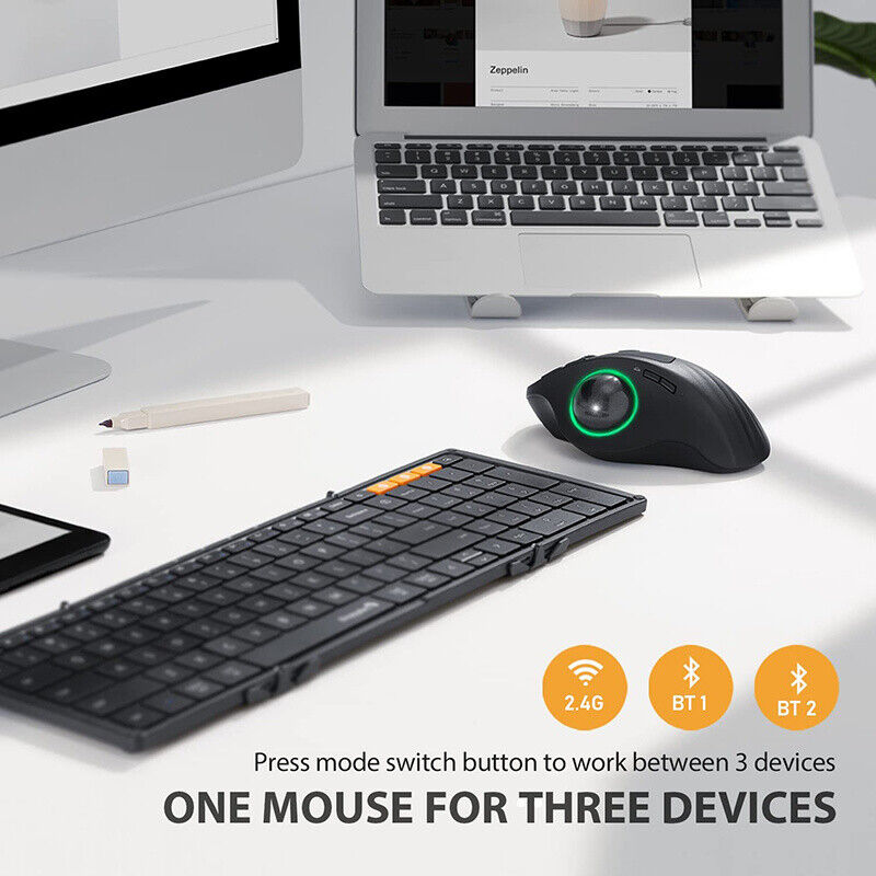 RGB Wireless Trackball Mouse Bluetooth