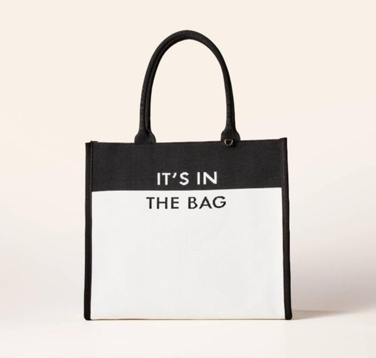 Kate Spade Target Knit Tote Bag White/Black It’s In The Bag - NEW WITH TAGS