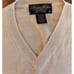Vintage Brooks Brothers Beige V-Neck Sweater Cotton Mens Sz Medium