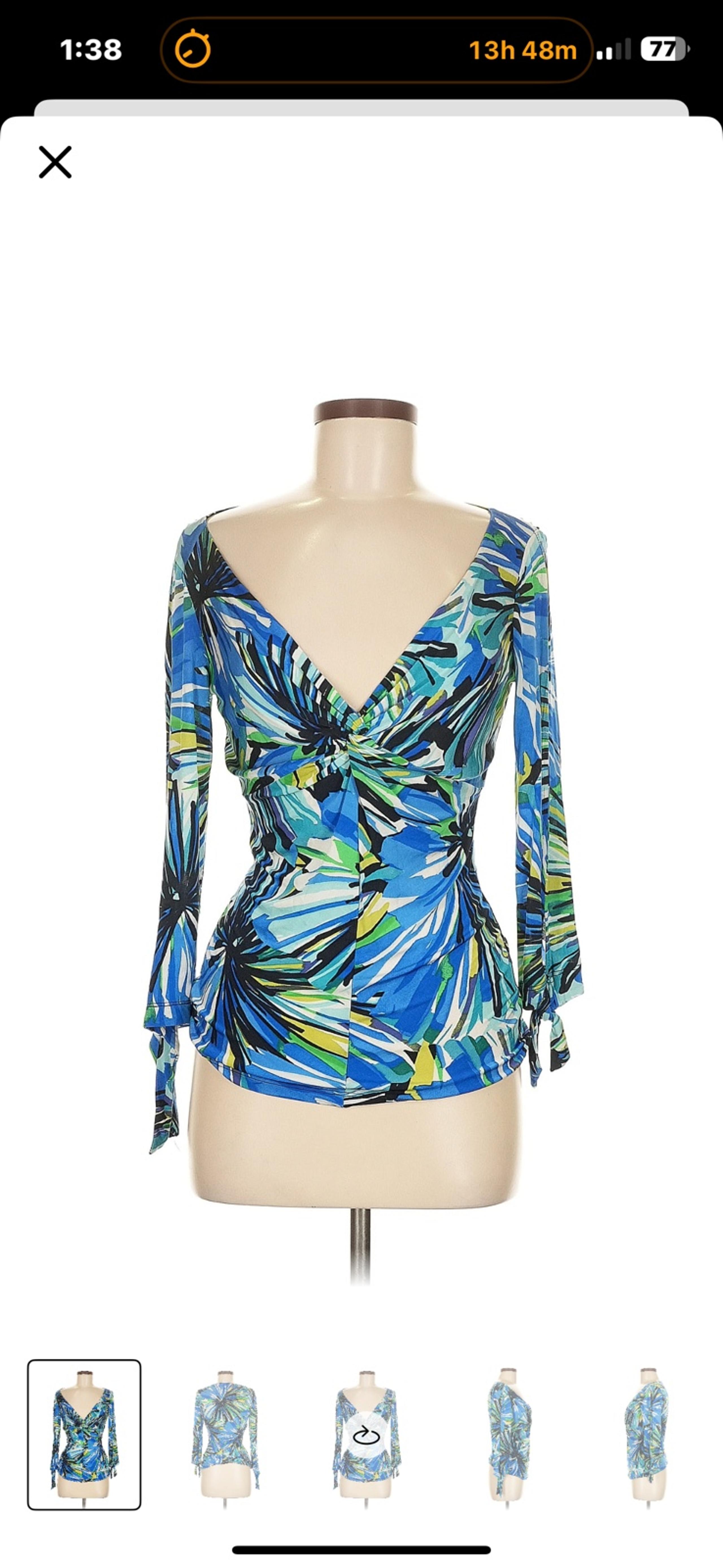 Cache Bright Ruched Top M