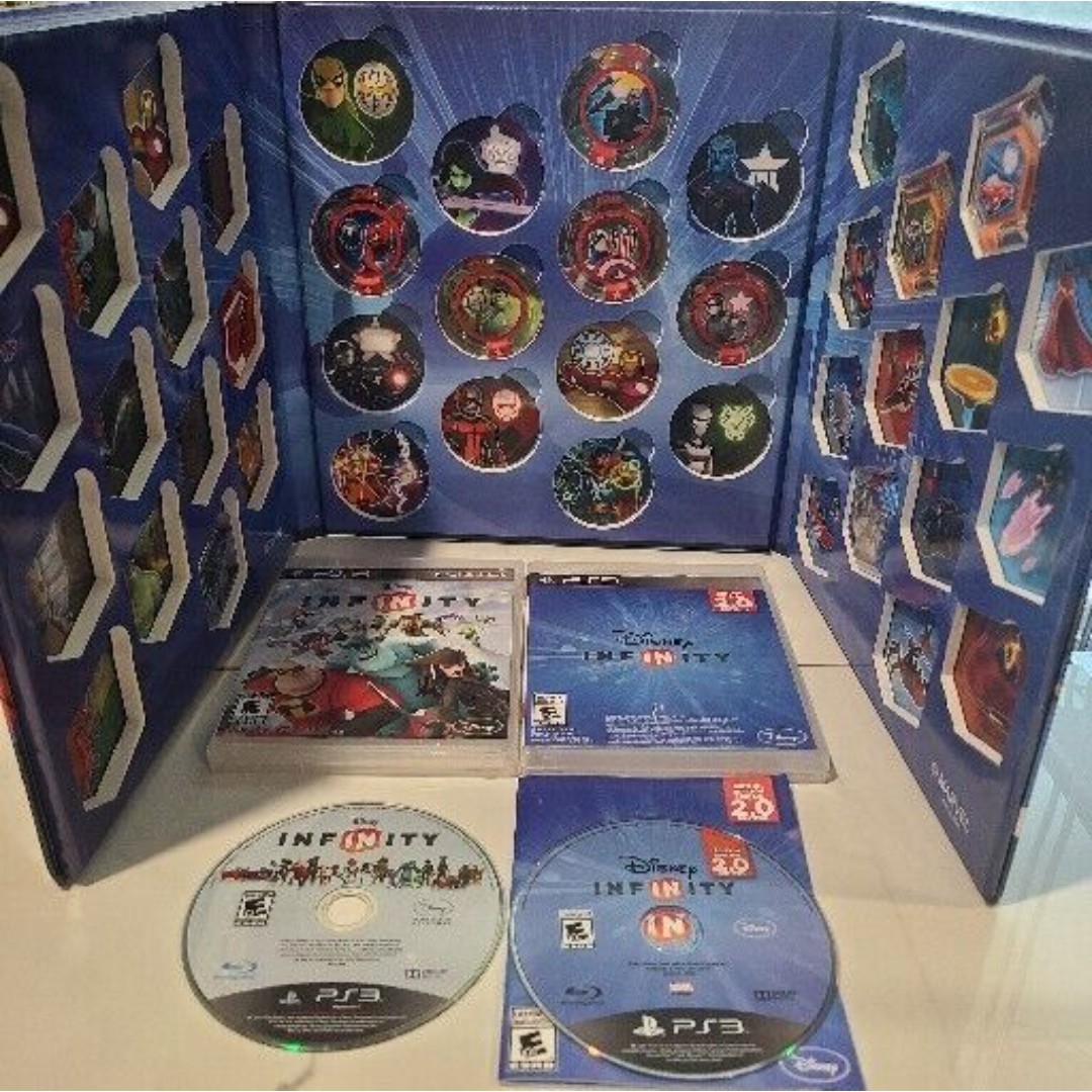 DISNEY INFINITY 2.0 3.0 POWER DISC LOT BOOK 2 Games 10 Disc PS3 Playstation 3