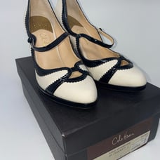 Cole Haan Womens Joelle Mary Jane Nike Air Heels Saddle Tan Heels Rockabilly 6