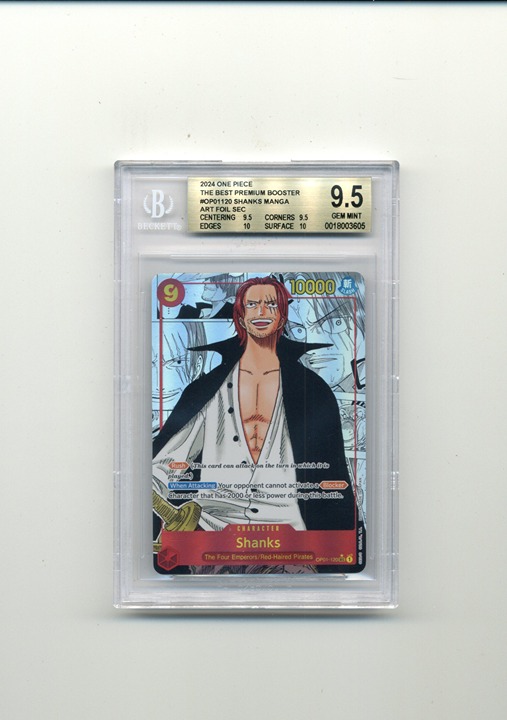 2024 One Piece Premium Booster PRB01 Manga Alternate Art Shanks BGS 9.5 Gem Mint
