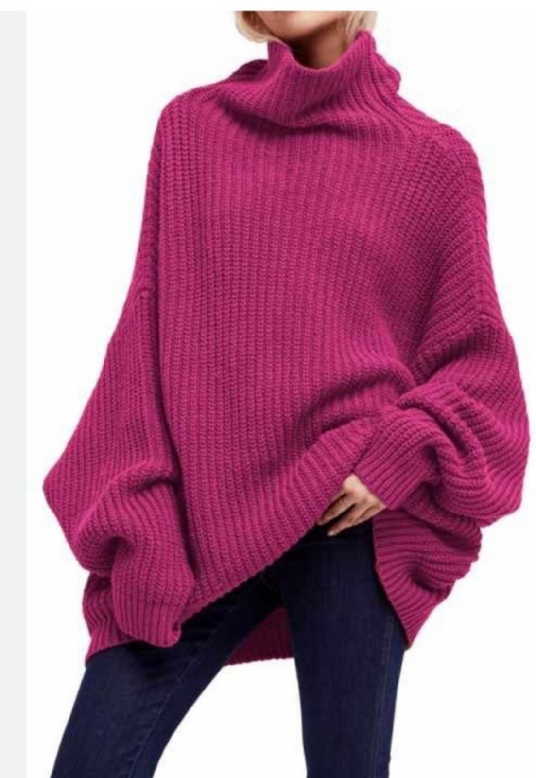 Free People Swim Too Deep Oversized Sweater in Pink Size Medium Oversized