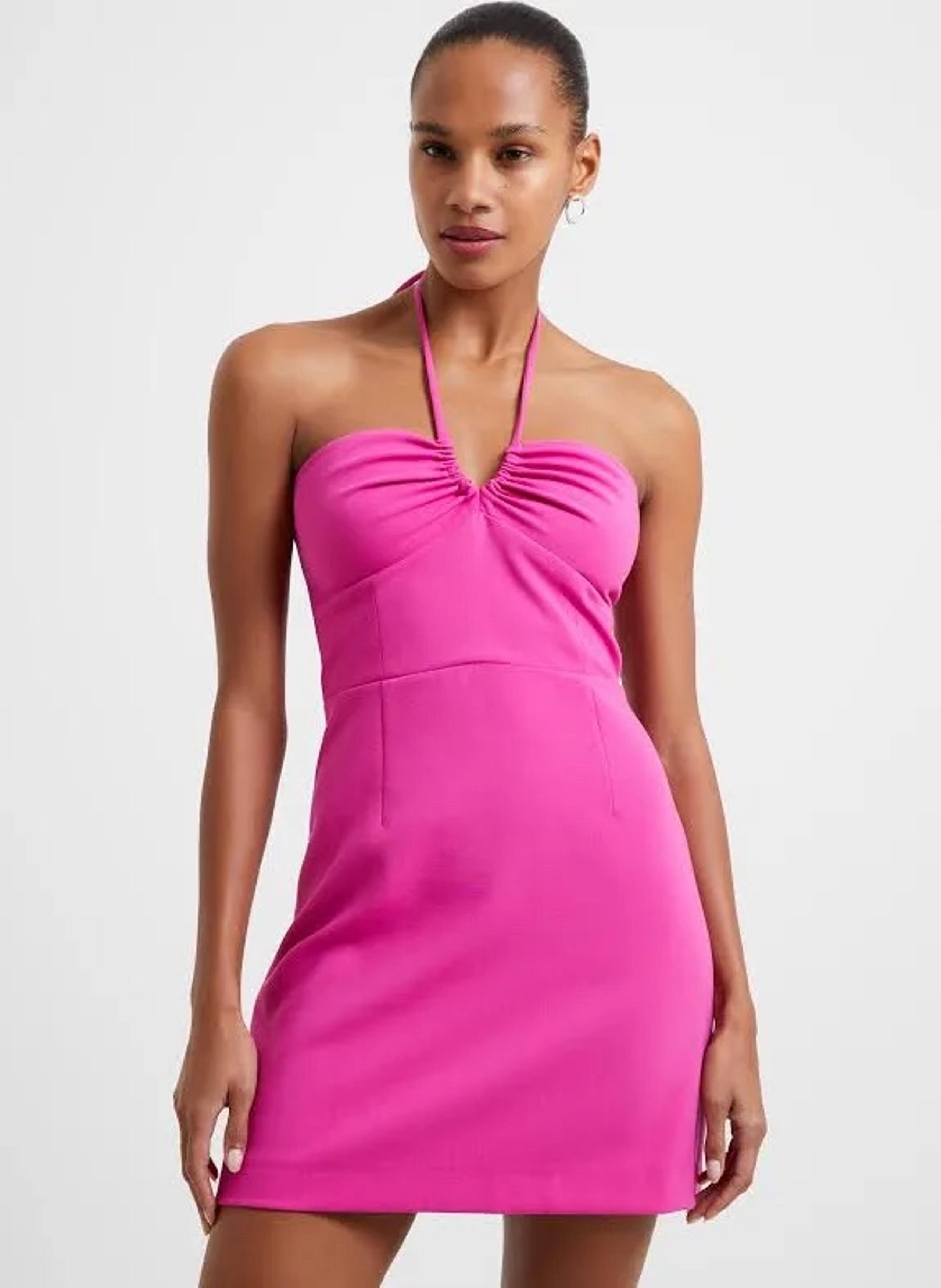 NWT! French Connection Ruth Smocked Sweetheart Halter Dress