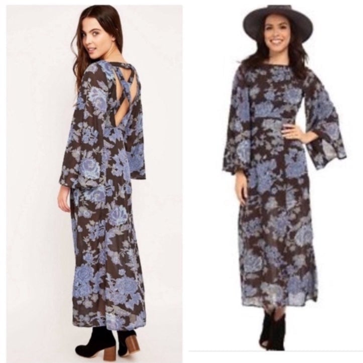 Free People Boho Bell Sleeves Dress