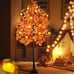 SURCVIO Thanksgiving 6 Feet Lighted Maple Tree Decorations