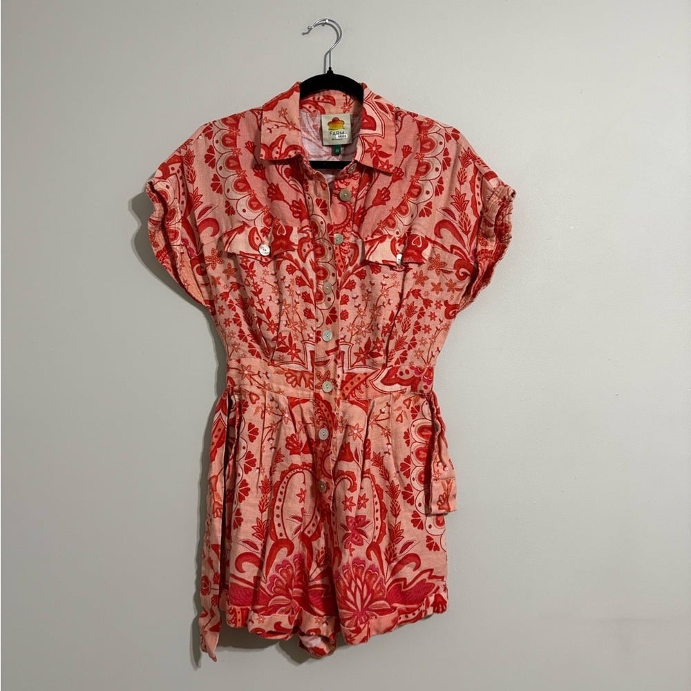 FARM Rio Jaipur Red Romper sz XS