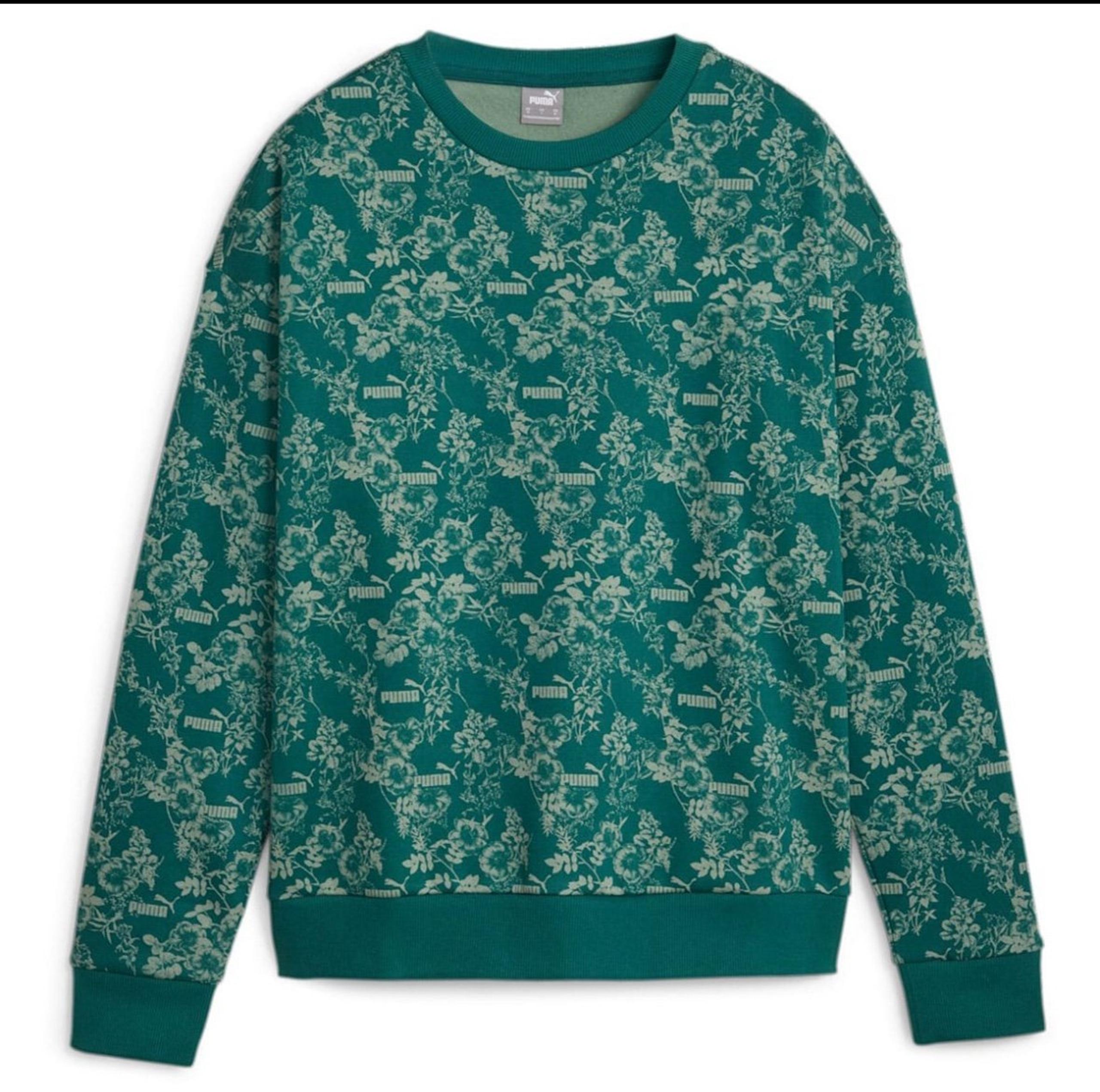Women’s green crew neck pullover sweater size L - PUMA