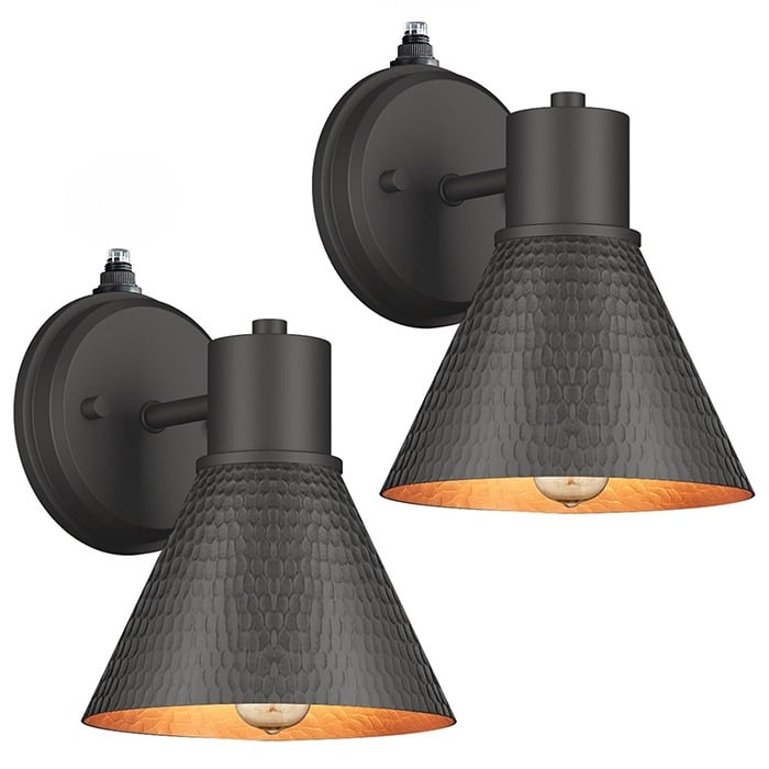 2- Pack interior lights black porch lights metal light fixtures