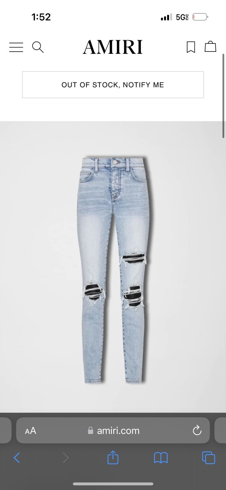 Amiri Medium Indigo MX1 Jean