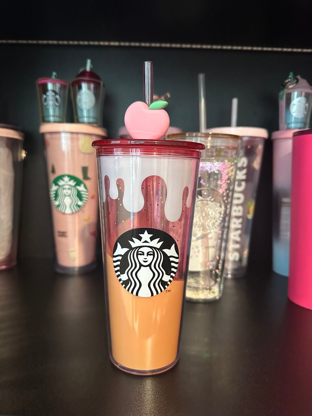 STARBUCKS CHINA 2020 SUMMER PINK PEACH 16OZ PLASTIC STRAW CUP PINK TUMBLER