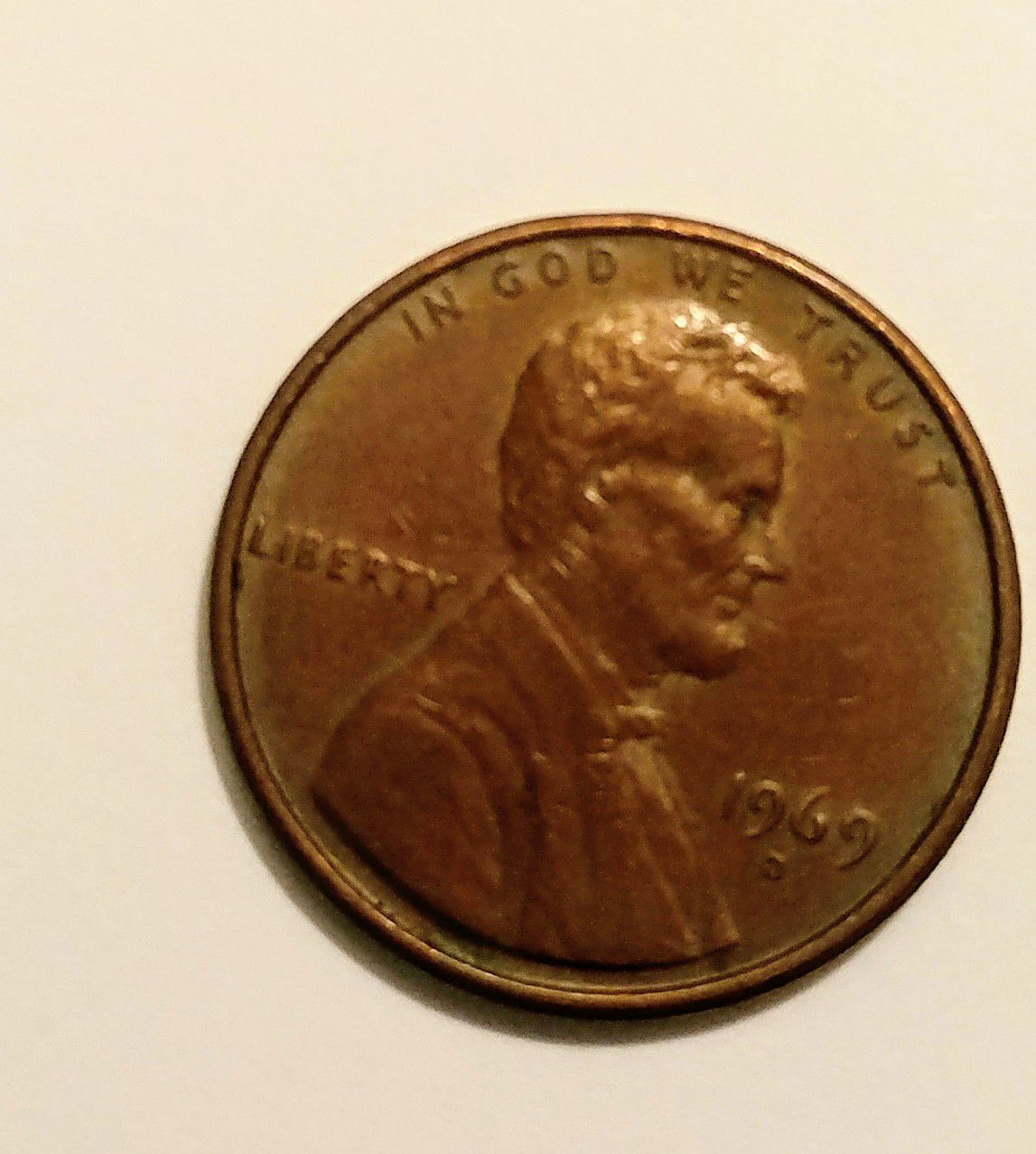 1969 D Lincoln Penny/ Dd No Fg