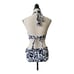 Bar lll black and white cheetah print halter bikini size M