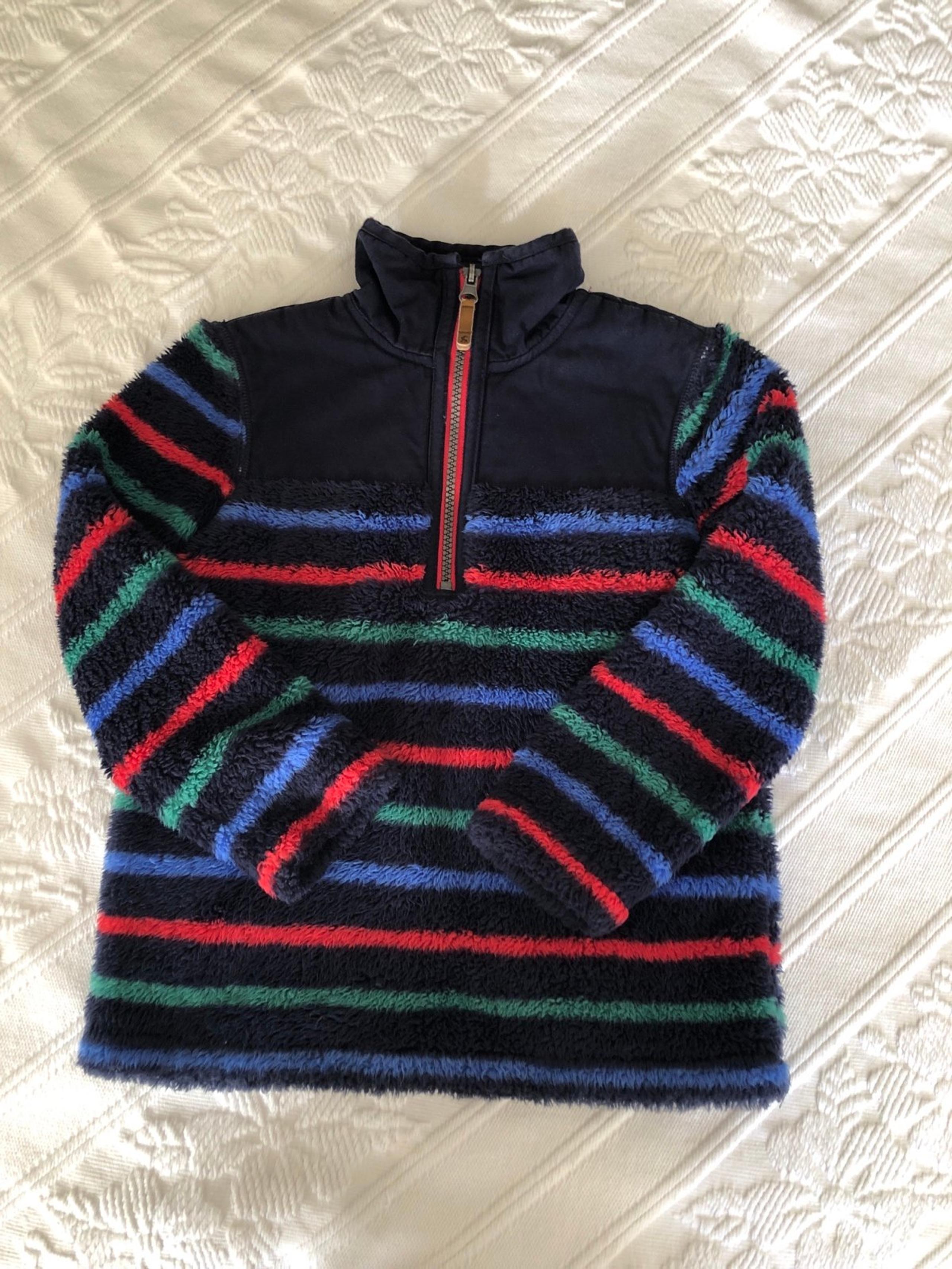 Joules multicolor stripe quarter zip fleece