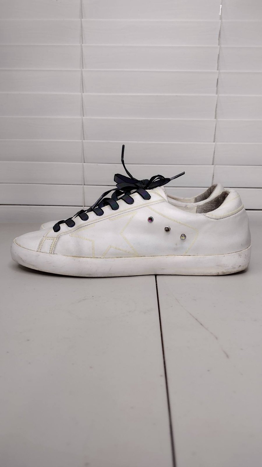 Golden Goose Rare Low Top Neon Glow Sneakers