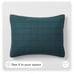 Casaluna linen blend quilted sham teal