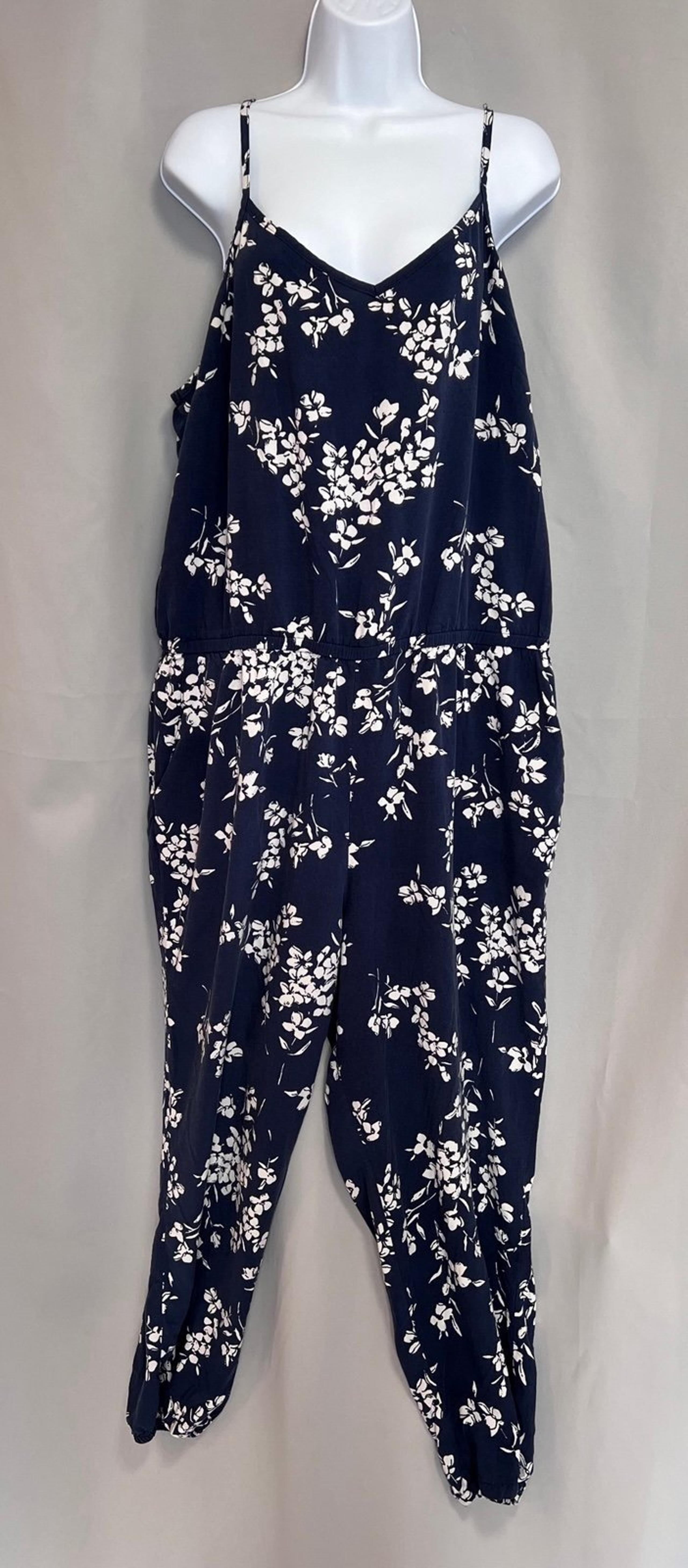 Gap Women Sz XXL Rayon Cropped Jog Pants 1 Pc Romper Cami Straps