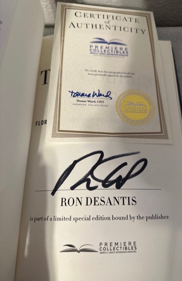 Ron DeSantis Signed Numbered Deluxe Collector Set The Courage to Be Free BNWT