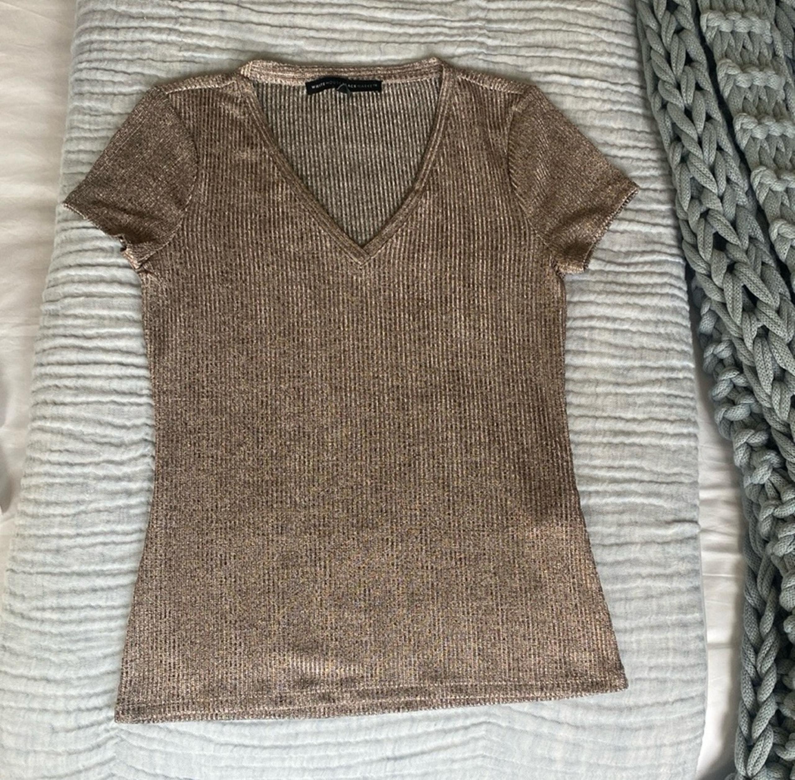 White House Black Market Metallic Top