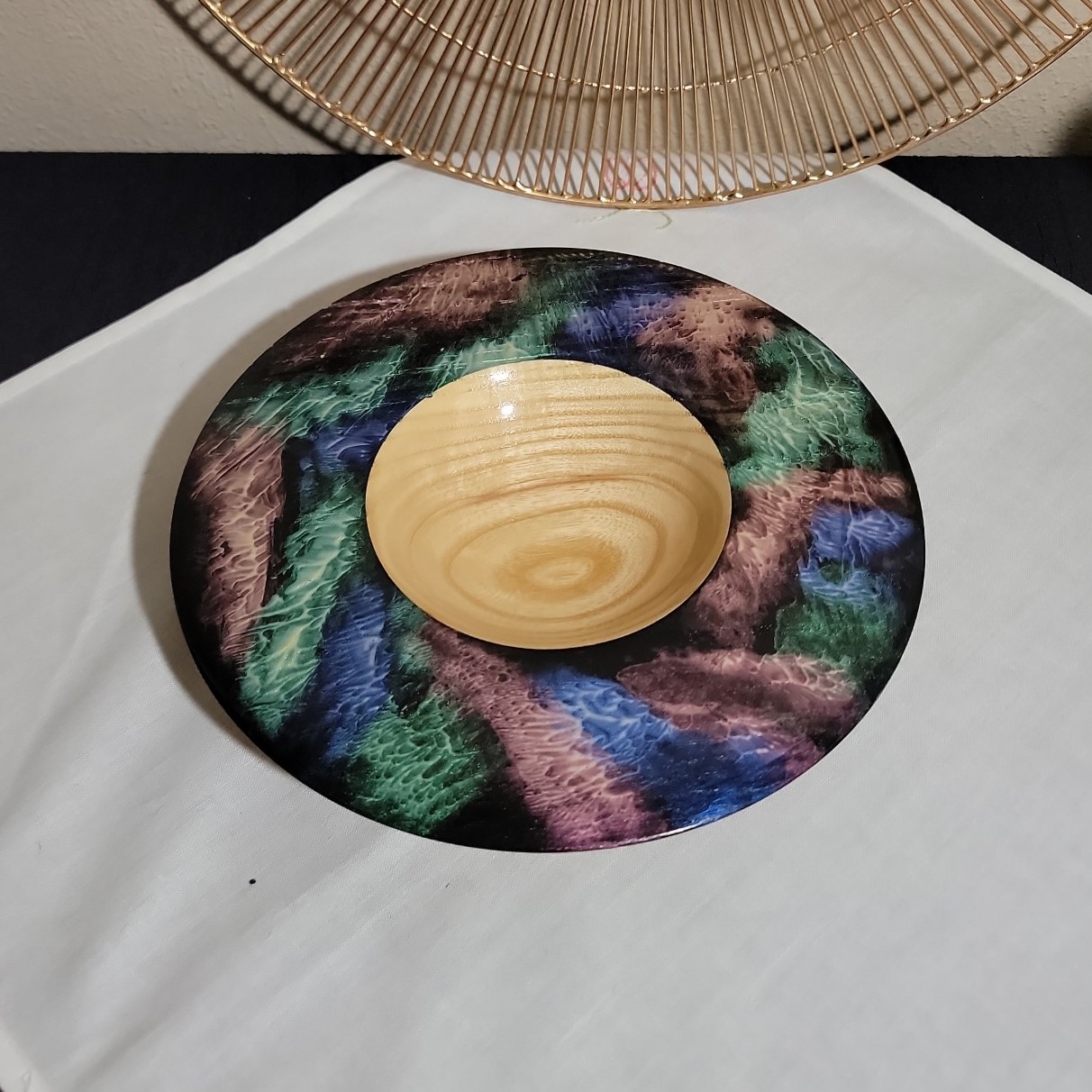Stan Cook Decorative Iridescent Ash Wood Bowl