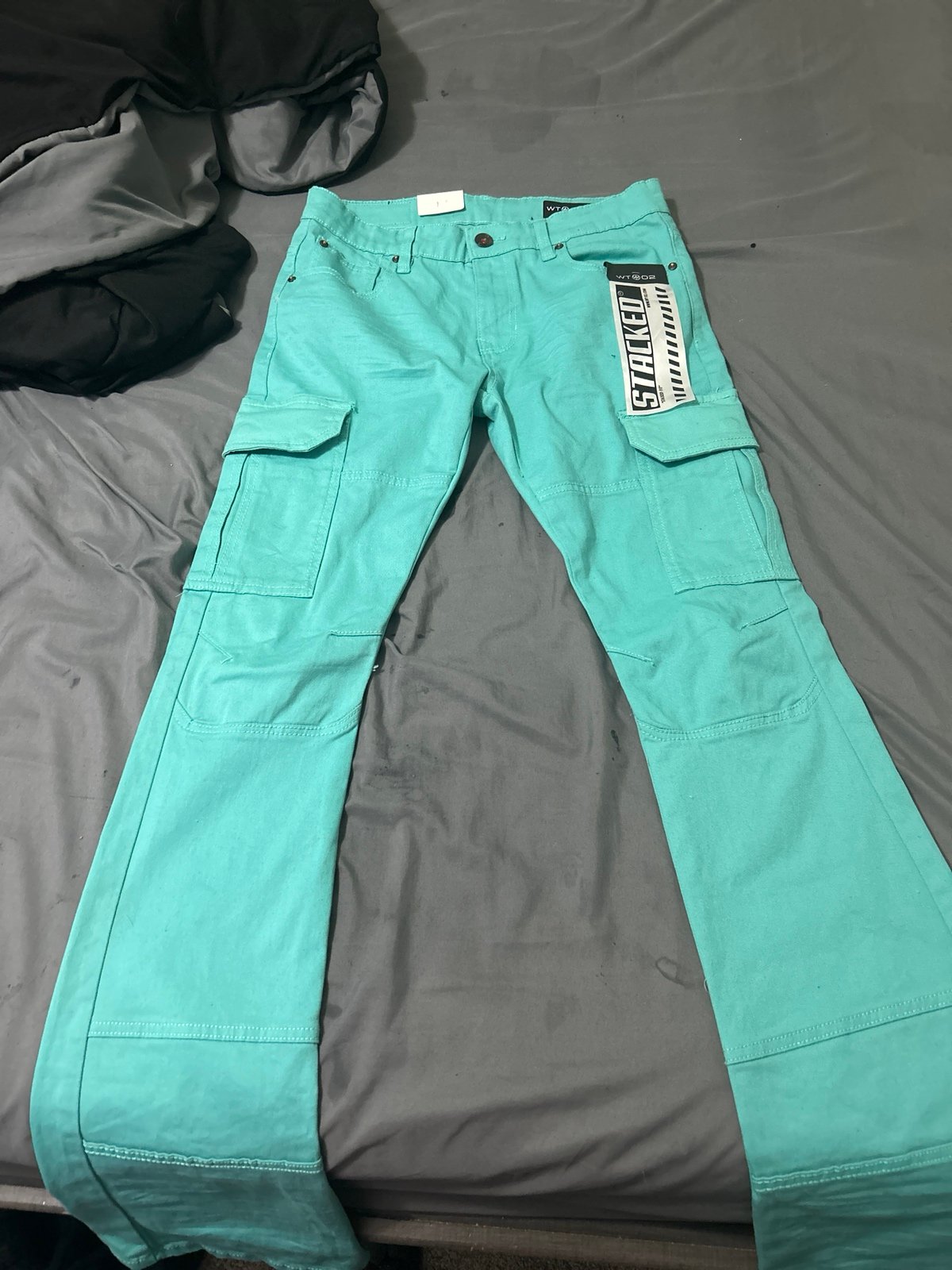 stacked jeans